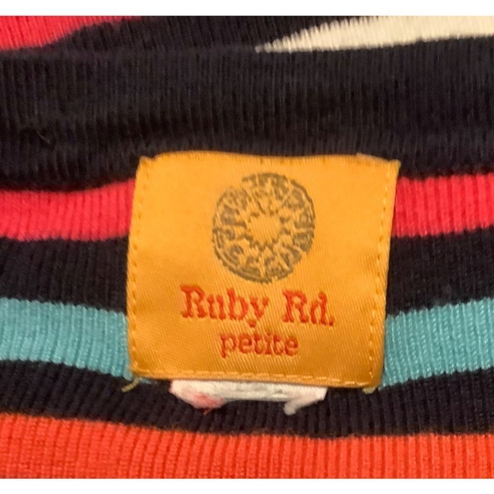 Ruby Rd Striped Beaded Striped Cardigan — Small - Picture 6 of 9